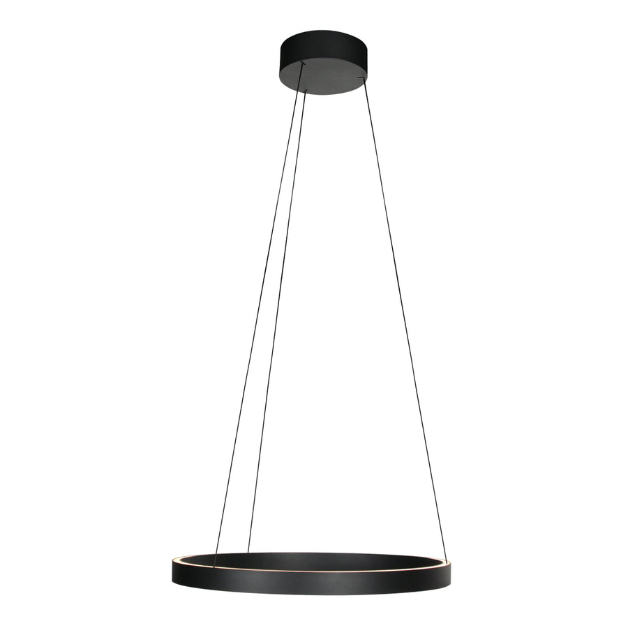 Ronde zwarte hanglamp Mykty 4203ZW – 60 cm diameter, in hoogte verstelbaar met Cable Lift, 7800 lumen