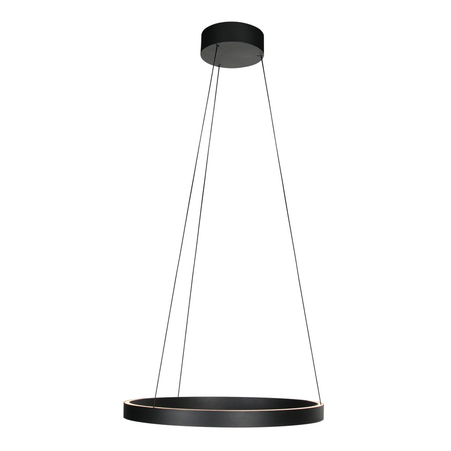 Ronde zwarte hanglamp Mykty 4203ZW – 60 cm diameter, in hoogte verstelbaar met Cable Lift, 7800 lumen