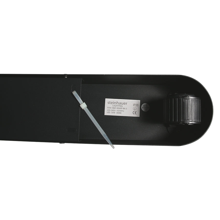 Zwarte hanglamp Mykty 4204 – Twee zwevende cirkels, individueel in hoogte verstelbaar, 6000 lumen, 2700K