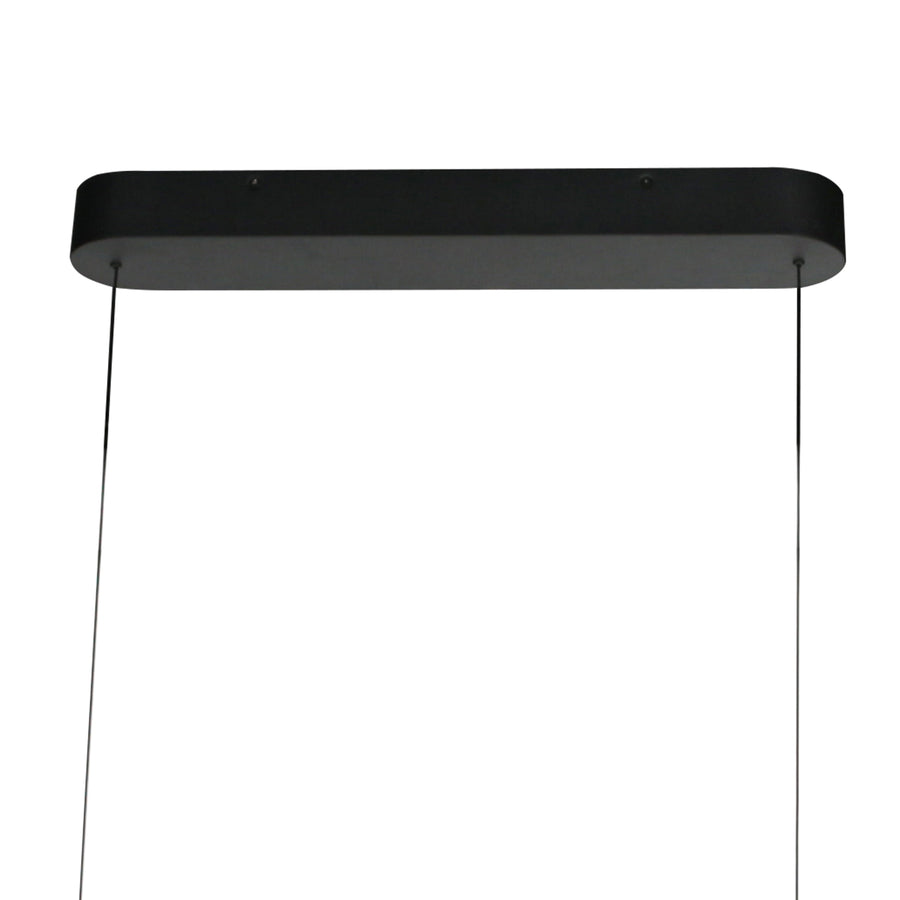 Ovale zwarte hanglamp Mykty 4205ZW – 120 cm breed, in hoogte verstelbaar met Cable Lift
