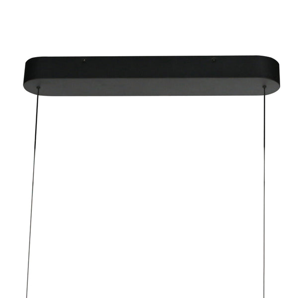 Ovale zwarte hanglamp Mykty 4205ZW – 120 cm breed, in hoogte verstelbaar met Cable Lift