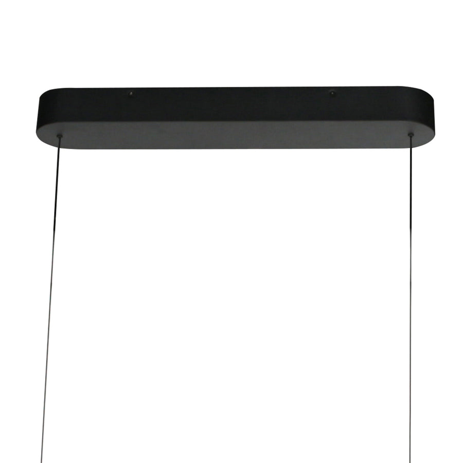Ovale zwarte hanglamp Mykty 4205ZW – 120 cm breed, in hoogte verstelbaar met Cable Lift
