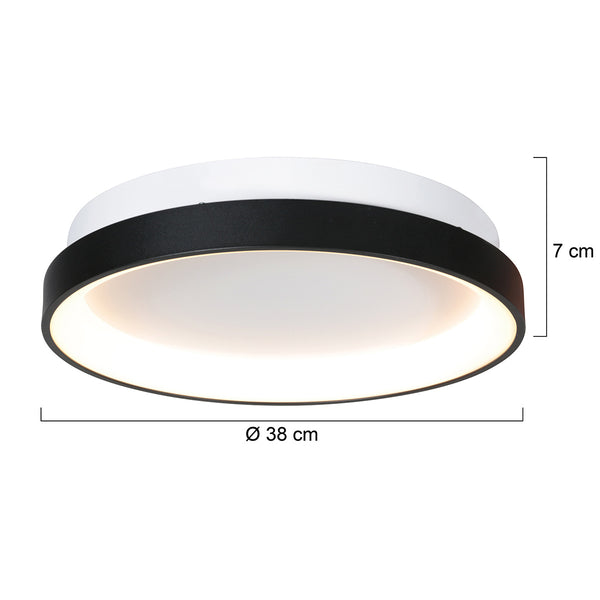 Zwarte plafondlamp lumex 4207zw – stijlvol design met krachtige led-verlichting