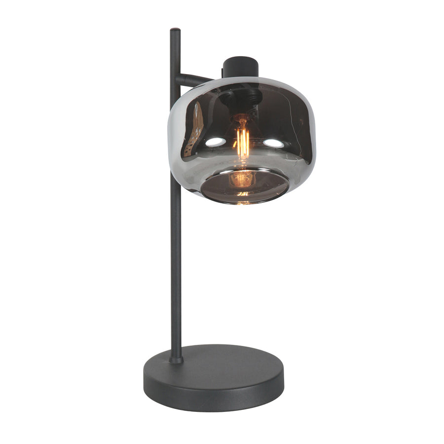 Zwarte 1-lichts tafellamp tenebris 4212zw – stijlvol en sfeervol design