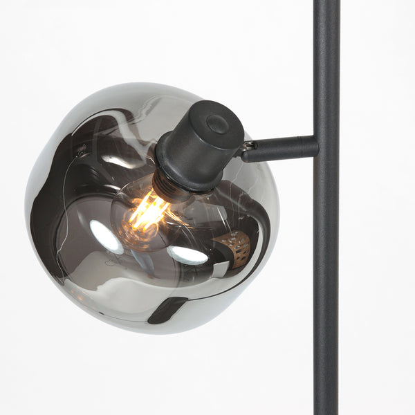 Zwarte 2-lichts vloerlamp tenebris 4213zw – elegante verlichting met luxe uitstraling