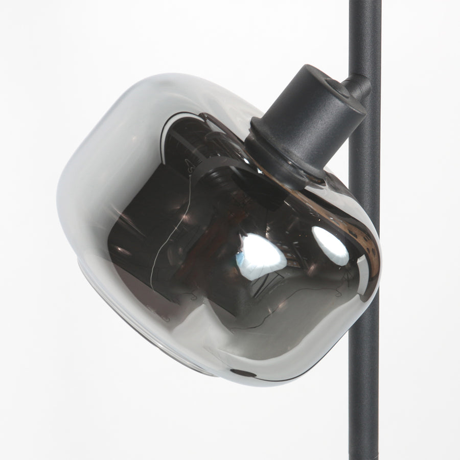 Zwarte 2-lichts vloerlamp tenebris 4213zw – elegante verlichting met luxe uitstraling