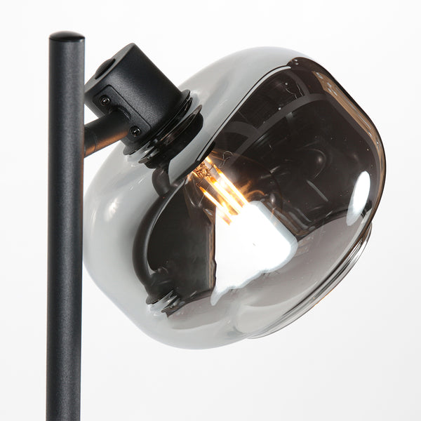 Zwarte 2-lichts vloerlamp tenebris 4213zw – elegante verlichting met luxe uitstraling