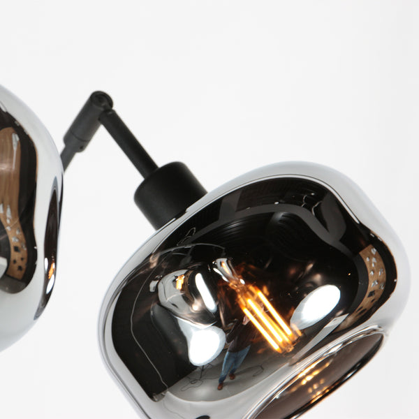 Zwarte 5-lichts vloerlamp tenebris 4214zw – luxe en sfeervolle verlichting