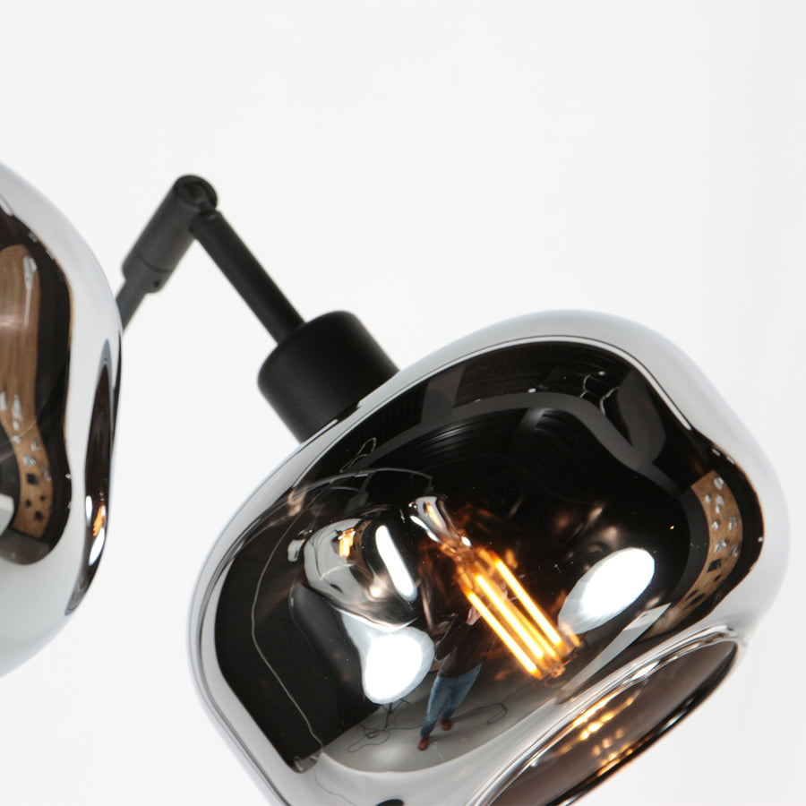 Zwarte 5-lichts vloerlamp tenebris 4214zw – luxe en sfeervolle verlichting