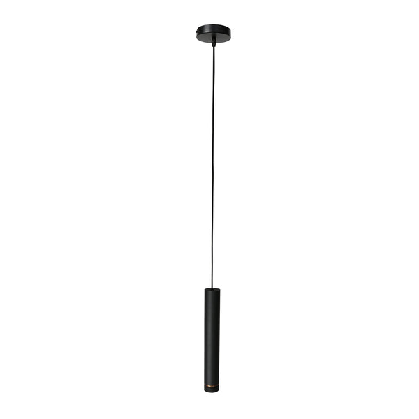 Hanglamp DownLume 4215ZW – Slanke zwarte blikvanger met gouden detail