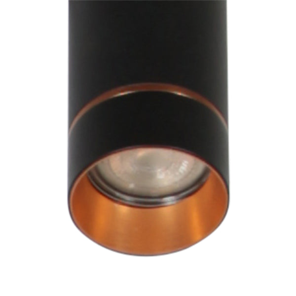 Hanglamp DownLume 4215ZW – Slanke zwarte blikvanger met gouden detail