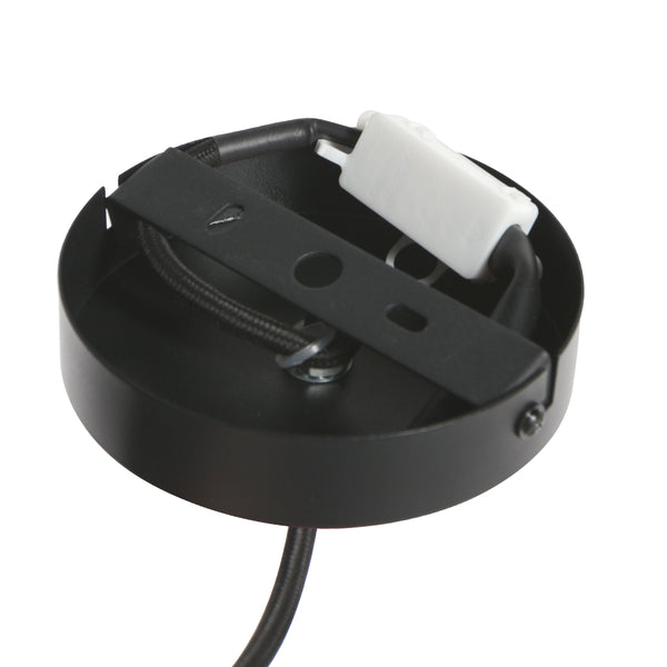 Hanglamp DownLume 4215ZW – Slanke zwarte blikvanger met gouden detail
