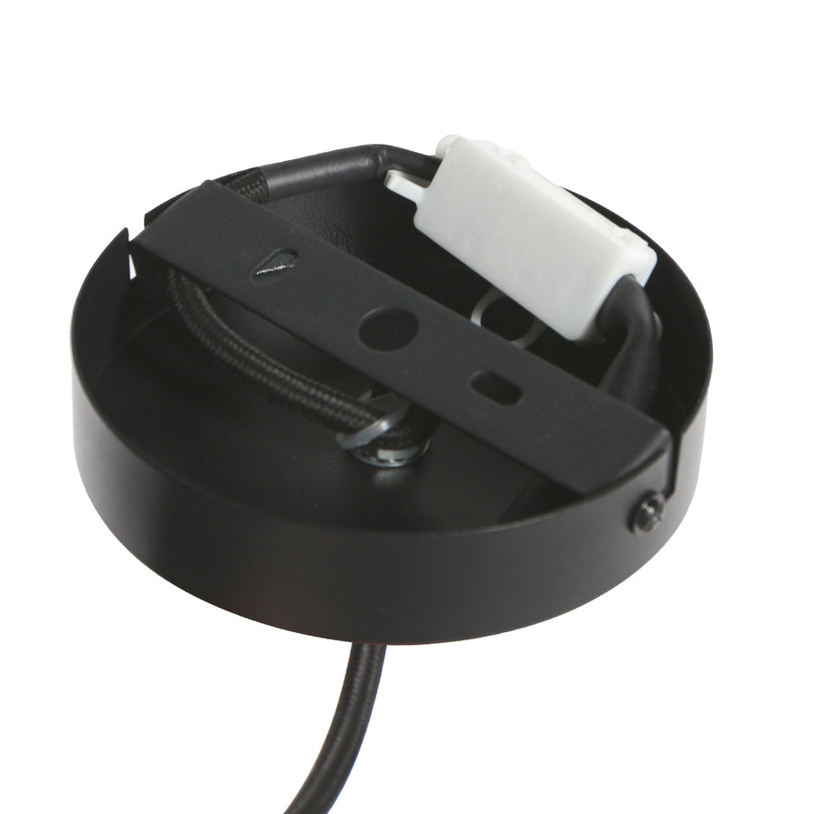Hanglamp DownLume 4215ZW – Slanke zwarte blikvanger met gouden detail