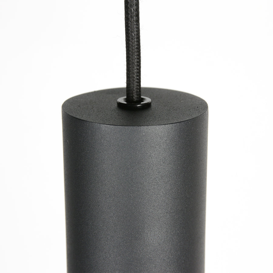 Hanglamp DownLume 4215ZW – Slanke zwarte blikvanger met gouden detail