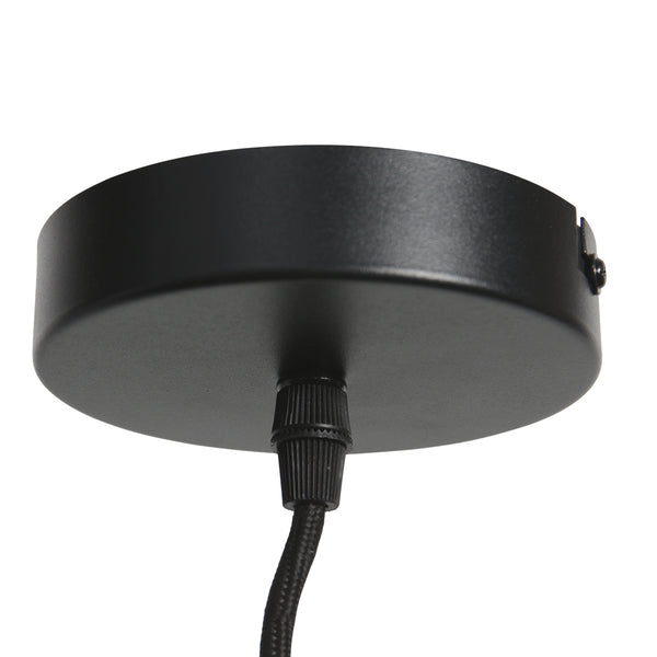 Hanglamp DownLume 4215ZW – Slanke zwarte blikvanger met gouden detail