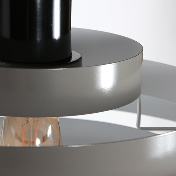 Grijze Hanglamp Halo Cirque 4217GR – Uniek Lichtspel met Elegante Metalen Ringen