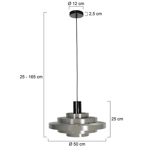 Grijze Hanglamp Halo Cirque 4217GR – Uniek Lichtspel met Elegante Metalen Ringen