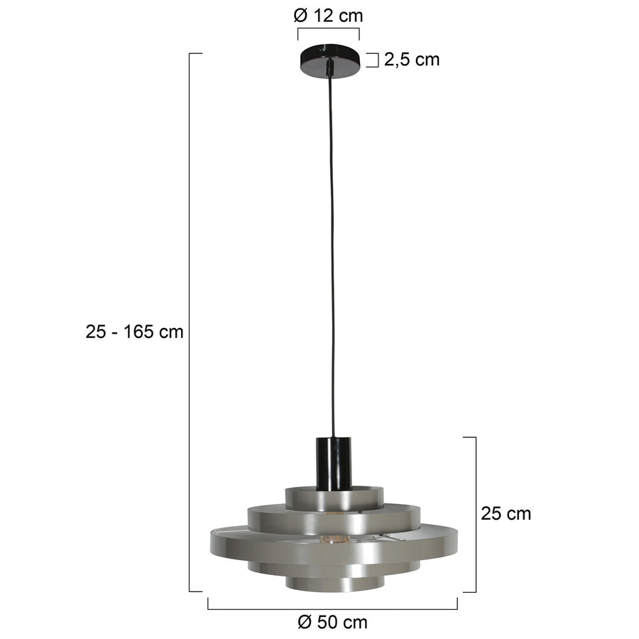 Grijze Hanglamp Halo Cirque 4217GR – Uniek Lichtspel met Elegante Metalen Ringen