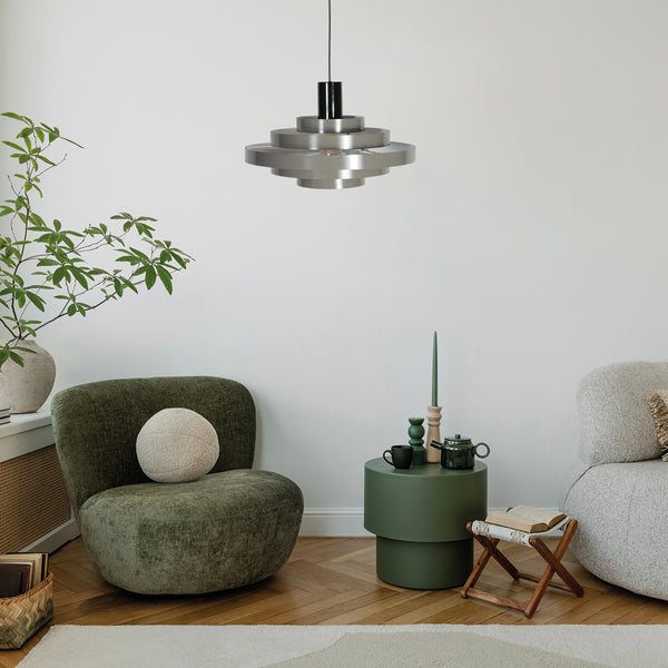 Grijze Hanglamp Halo Cirque 4217GR – Uniek Lichtspel met Elegante Metalen Ringen