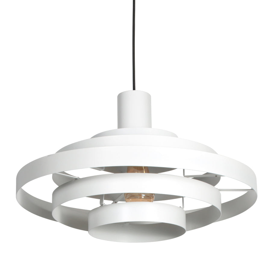 Witte Hanglamp Halo Cirque 4217W – Elegant Lichtspel met Stijlvolle Metalen Ringen