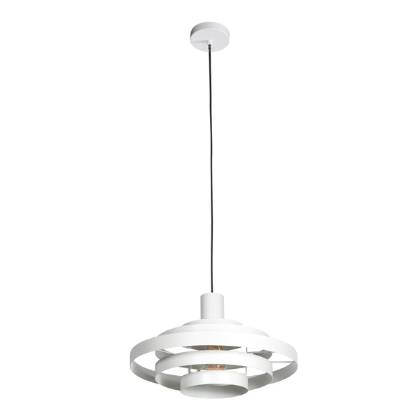 Witte Hanglamp Halo Cirque 4217W – Elegant Lichtspel met Stijlvolle Metalen Ringen