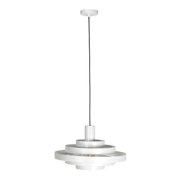 Witte Hanglamp Halo Cirque 4217W – Elegant Lichtspel met Stijlvolle Metalen Ringen