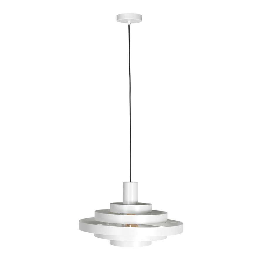 Witte Hanglamp Halo Cirque 4217W – Elegant Lichtspel met Stijlvolle Metalen Ringen