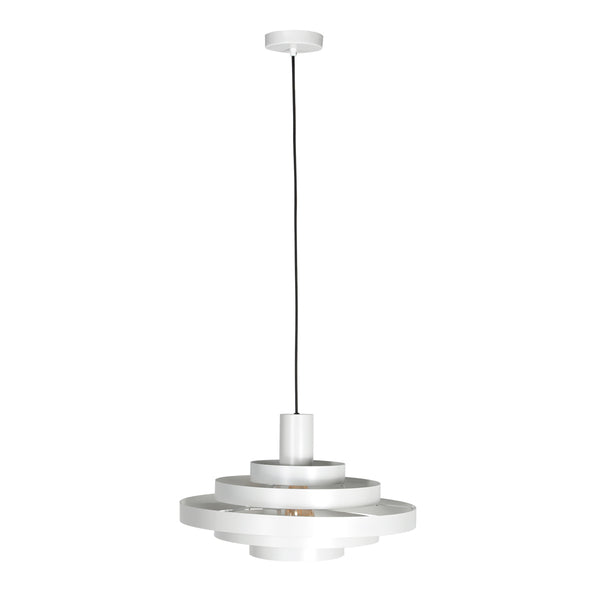 Witte Hanglamp Halo Cirque 4217W – Elegant Lichtspel met Stijlvolle Metalen Ringen