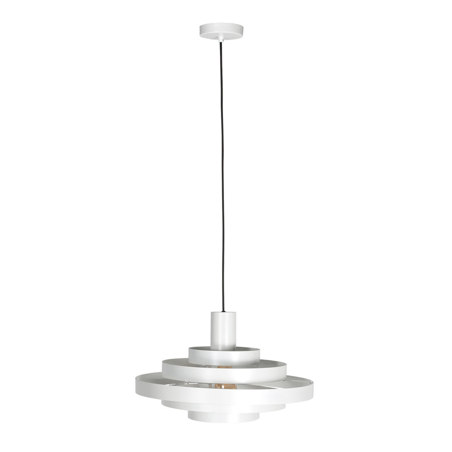 Witte Hanglamp Halo Cirque 4217W – Elegant Lichtspel met Stijlvolle Metalen Ringen