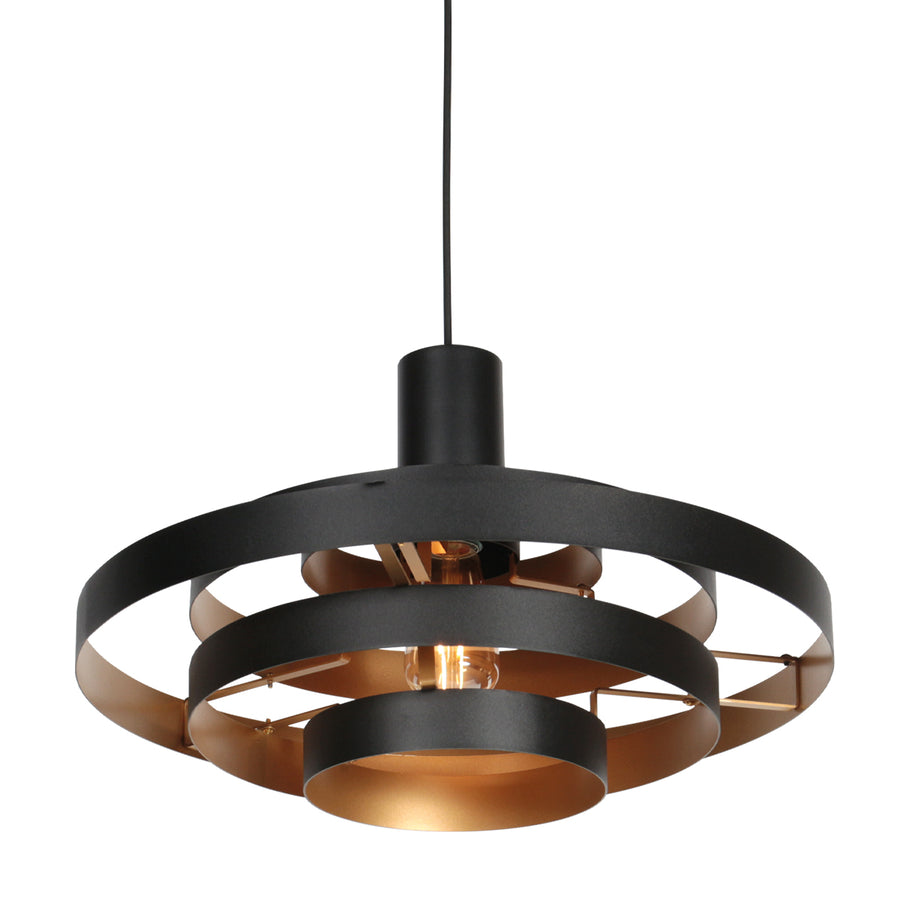 Zwarte Hanglamp Halo Cirque 4217ZW – Uniek Lichtspel met Elegante Metalen Ringen