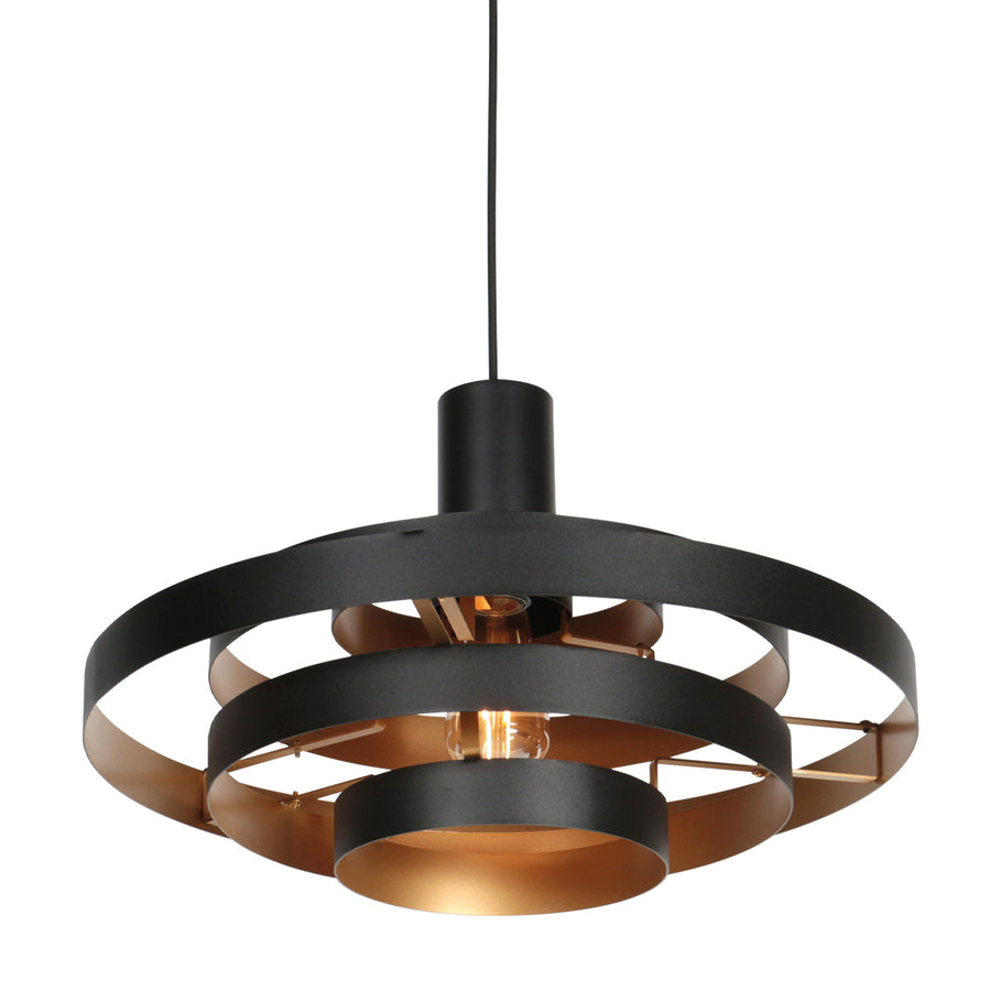 Zwarte Hanglamp Halo Cirque 4217ZW – Uniek Lichtspel met Elegante Metalen Ringen