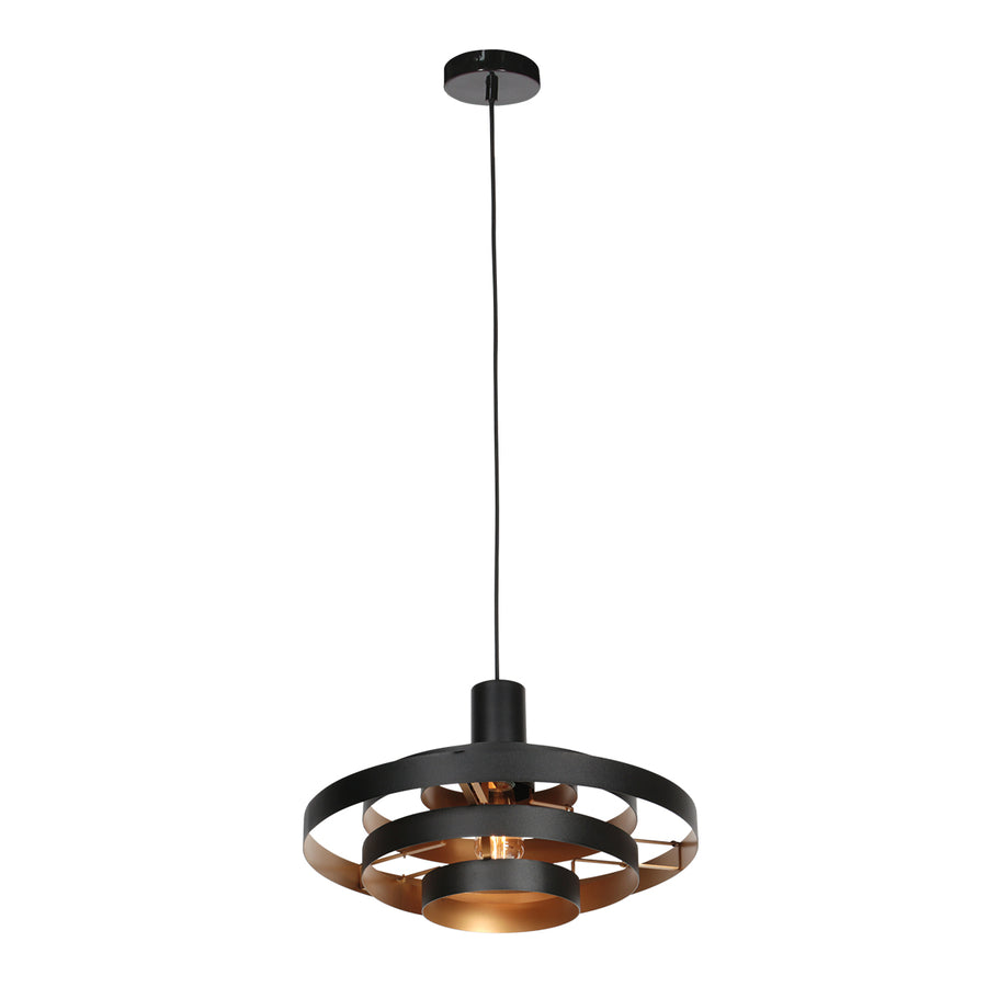 Zwarte Hanglamp Halo Cirque 4217ZW – Uniek Lichtspel met Elegante Metalen Ringen