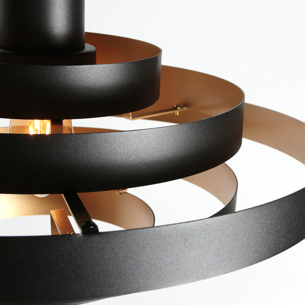 Zwarte Hanglamp Halo Cirque 4217ZW – Uniek Lichtspel met Elegante Metalen Ringen