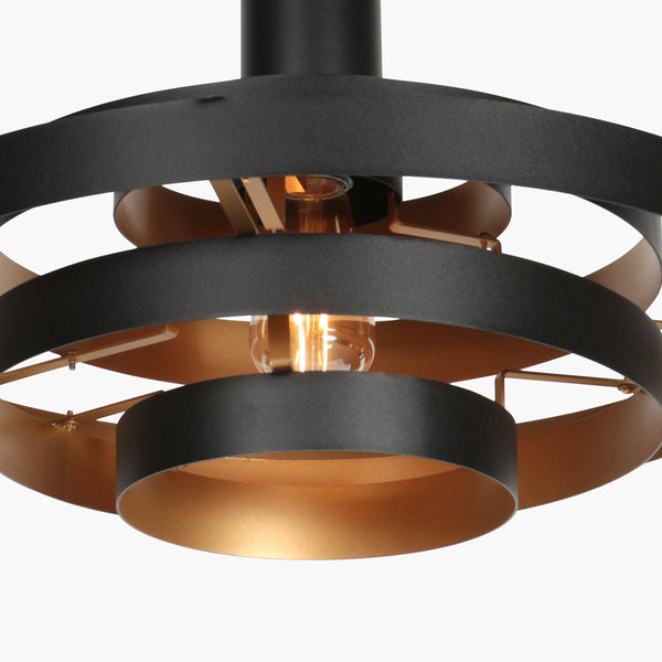Zwarte Hanglamp Halo Cirque 4217ZW – Uniek Lichtspel met Elegante Metalen Ringen