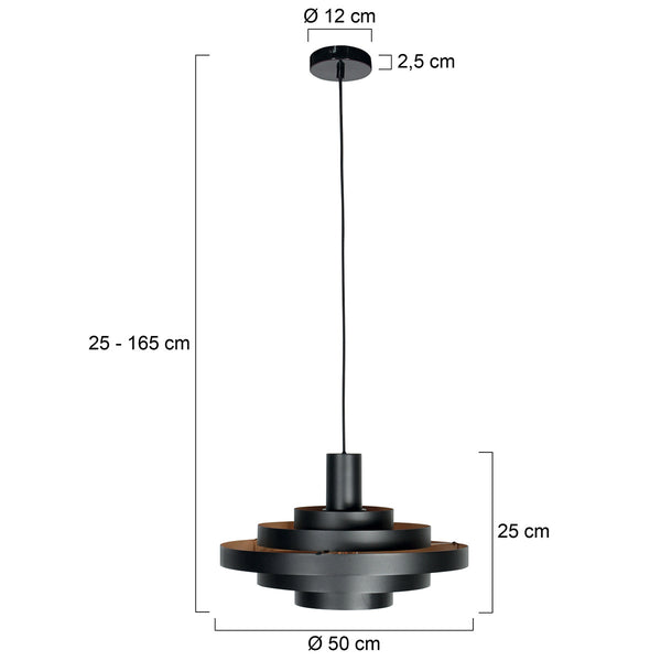 Zwarte Hanglamp Halo Cirque 4217ZW – Uniek Lichtspel met Elegante Metalen Ringen