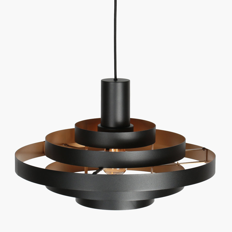 Zwarte Hanglamp Halo Cirque 4217ZW – Uniek Lichtspel met Elegante Metalen Ringen