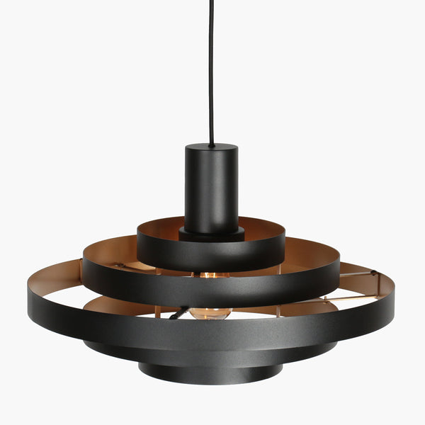 Zwarte Hanglamp Halo Cirque 4217ZW – Uniek Lichtspel met Elegante Metalen Ringen