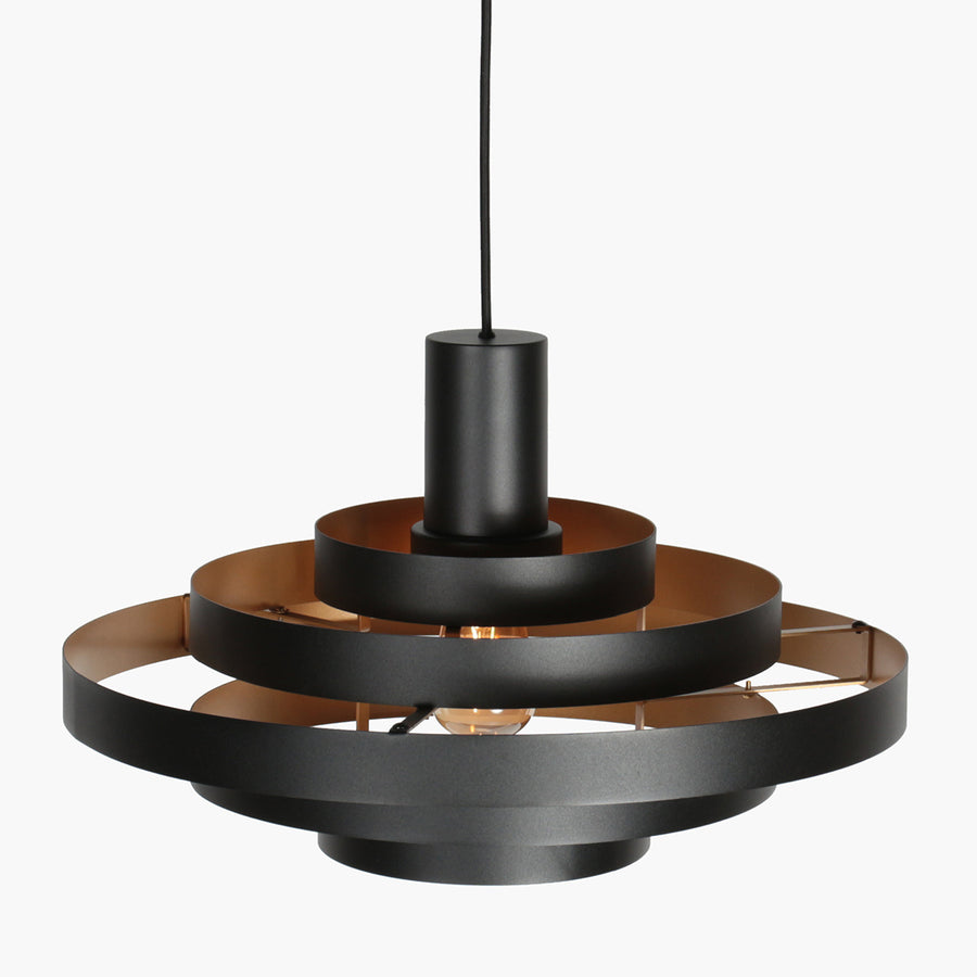 Zwarte Hanglamp Halo Cirque 4217ZW – Uniek Lichtspel met Elegante Metalen Ringen