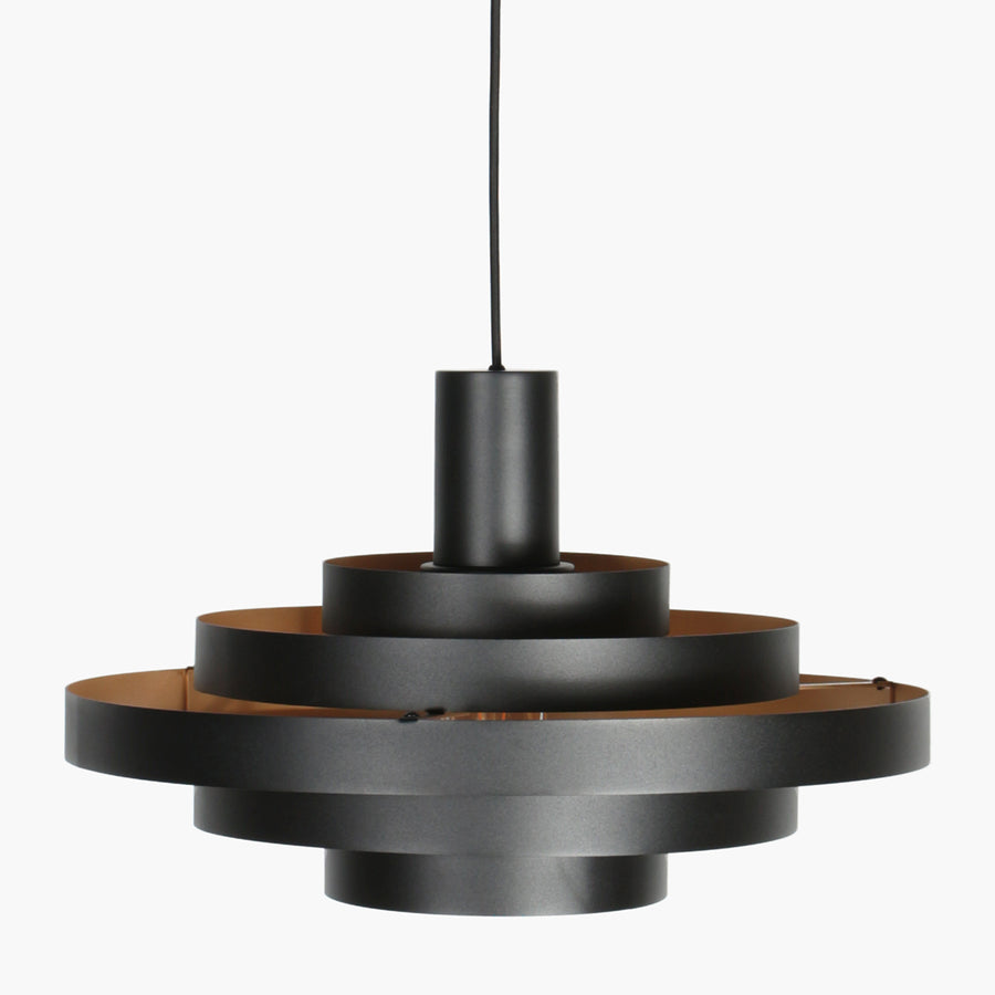 Zwarte Hanglamp Halo Cirque 4217ZW – Uniek Lichtspel met Elegante Metalen Ringen