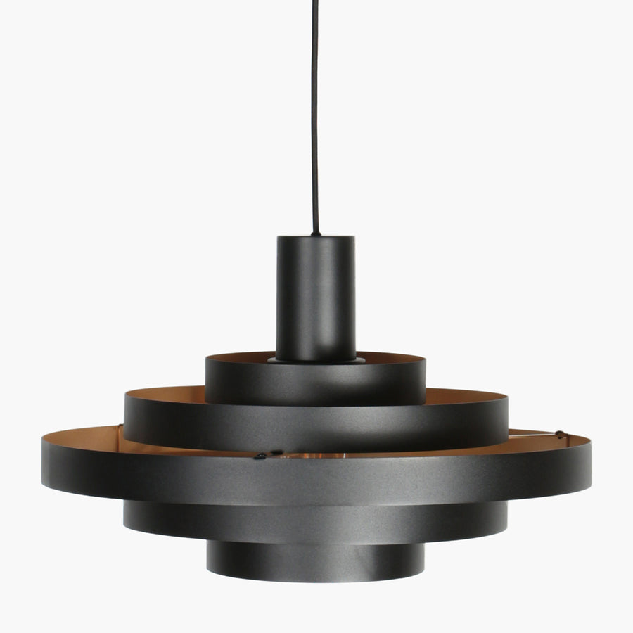 Zwarte Hanglamp Halo Cirque 4217ZW – Uniek Lichtspel met Elegante Metalen Ringen