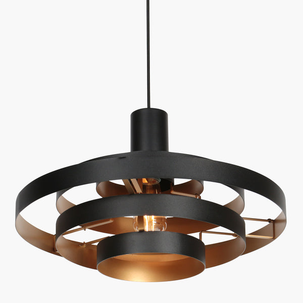 Zwarte Hanglamp Halo Cirque 4217ZW – Uniek Lichtspel met Elegante Metalen Ringen