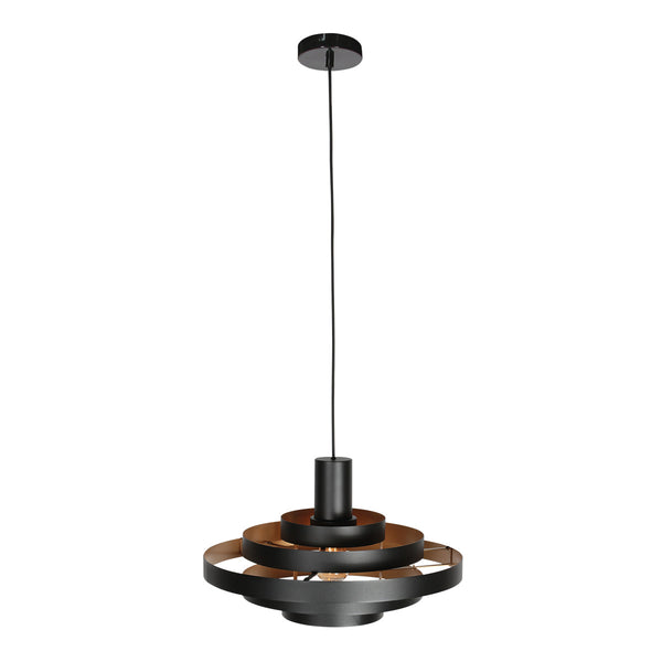 Zwarte Hanglamp Halo Cirque 4217ZW – Uniek Lichtspel met Elegante Metalen Ringen