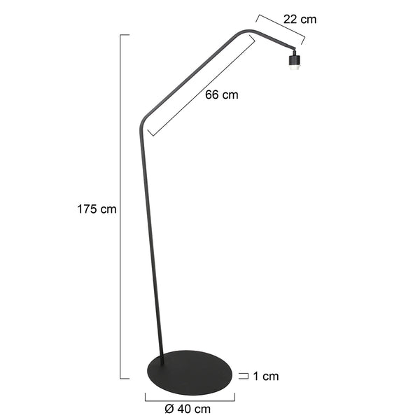 Zwarte vloerlamp zig-zag 4218zw – uniek design en functioneel gebruik