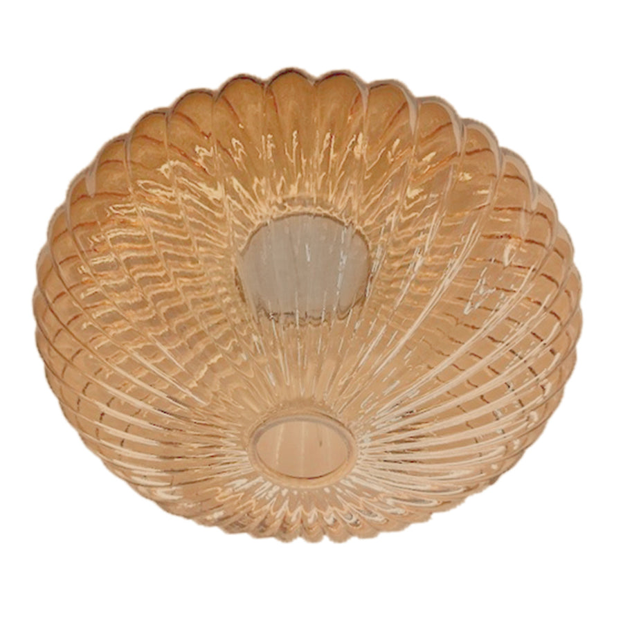 Plafondlamp aurelio 4236zw – met amberkleurig ufo ribbelglas