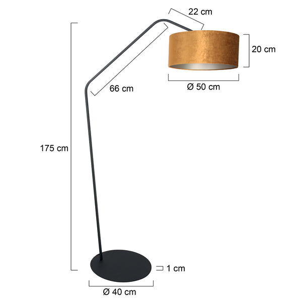 Zwarte vloerlamp zig-zag 4241zw – uniek design en functioneel gebruik