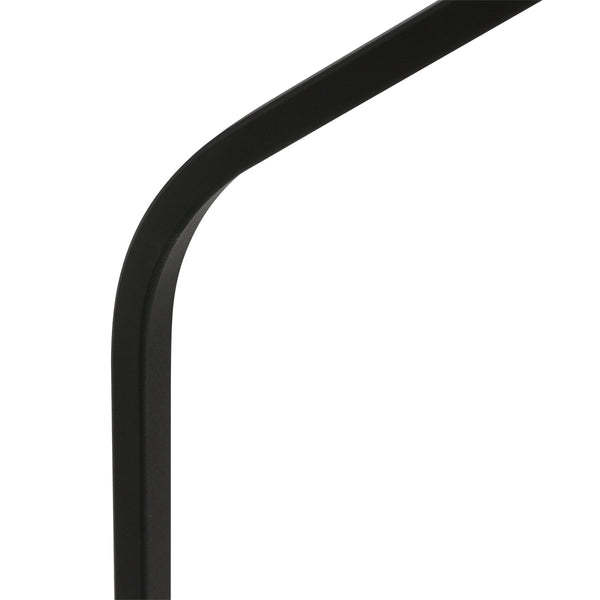 Zwarte vloerlamp zig-zag 4244zw met wit grof linnen kap – uniek design en functioneel gebruik
