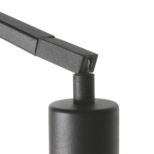 Zwarte vloerlamp zig-zag 4245zw met grijs grof linnen kap – uniek design en functioneel gebruik
