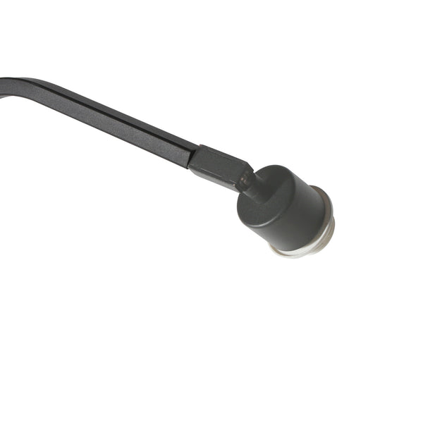Zwarte vloerlamp zig-zag 4245zw met grijs grof linnen kap – uniek design en functioneel gebruik