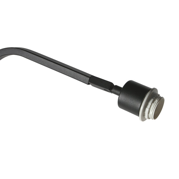 Zwarte vloerlamp zig-zag 4245zw met grijs grof linnen kap – uniek design en functioneel gebruik