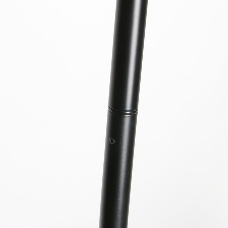 Vloerlamp curve 4264zw - zwarte booglamp met gouden velours kap